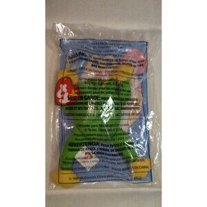 Ty Teenie Beanie Baby Smoochy The Frog 1993 McDonald's TAG ERRORS New Sealed